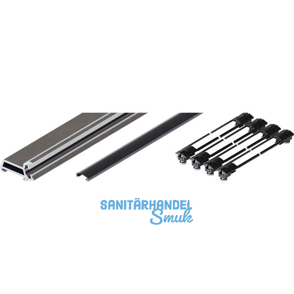 HAWA Folding Concepta III 25 Holm-Set, T�rh�he 1900 - 2700 mm, Alu schwarz elox.