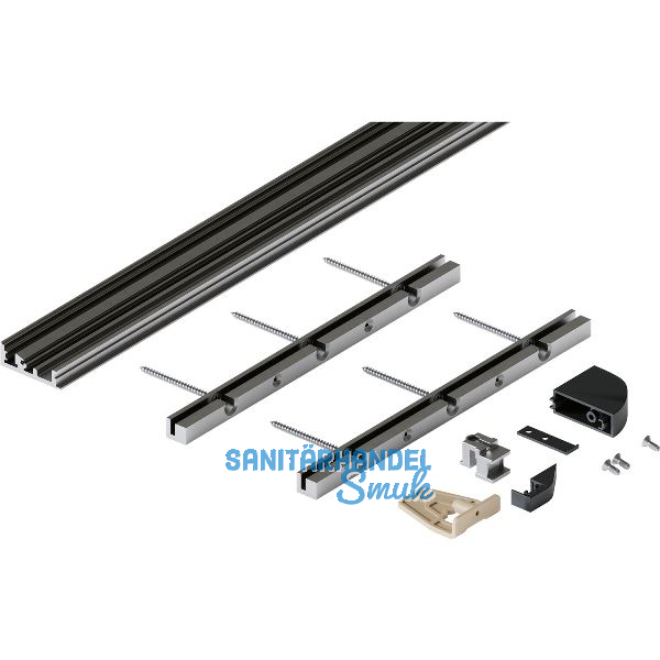 HAWA Folding Concepta III Bodenprofil-Set 2-trg., Alu eloxiert