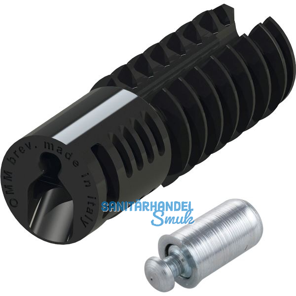 O.M.M Bodentr�ger-Set f�r unsichtbare Anwendung GN452, Stahl verzinkt/KS schwarz