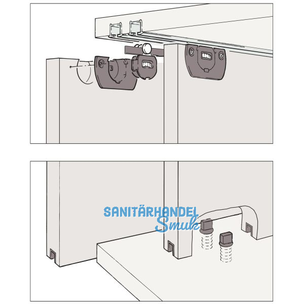 HAWA Clipo 15 H IS - Schiebet�rbeschlag Innenfront, 2-t�rig