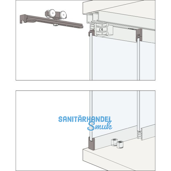 HAWA Clipo 16 GPPK IS Beschl�gegarnitur 2 t�rig