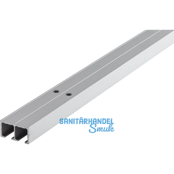 HAWA Clipo 16 GPK/GPPK/GK/GS Doppellaufschiene zum Aufschrauben 2500 mm, Alu