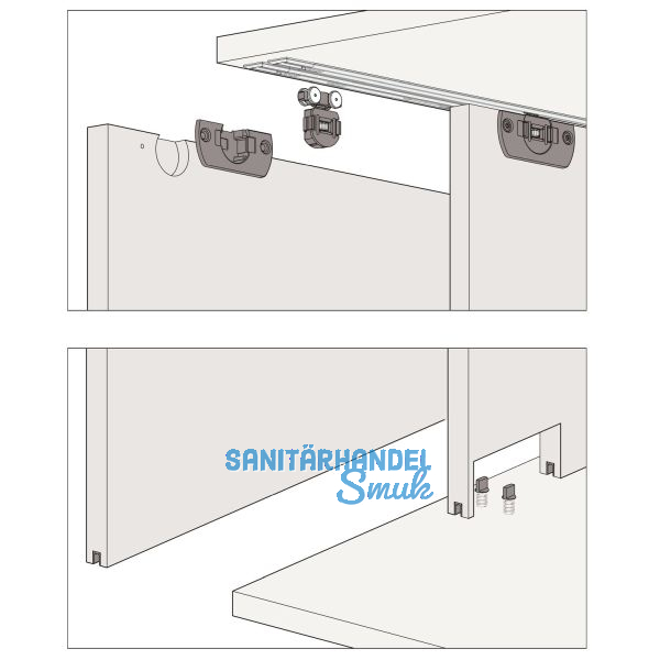 HAWA Clipo 16 H IS - Schiebet�rbeschlag Innenfront, 2-t�rig