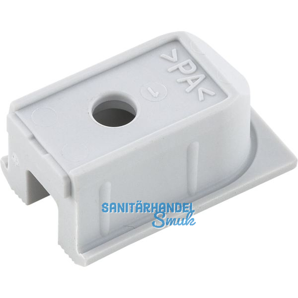 HAWA Clipo 16 H Schienenendst�ck zum Schrauben, gelocht, Kunststoff grau