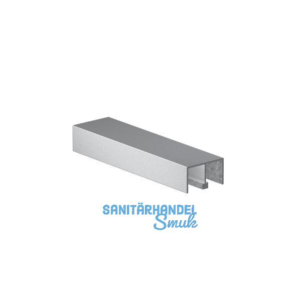 VITRIS Doppel - F�hrungsprofil beflockt auf Ma�, Aluminium natur eloxiert