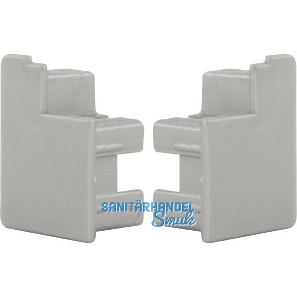 KNOKE SMART CASE Abdeckkappenset aufgesetzte Montage, Kunststoff silberfarbig