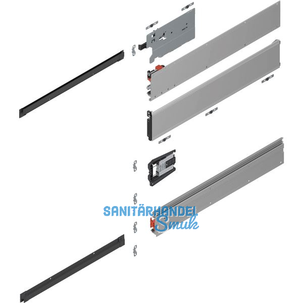 BLUM REVEGO uno Pocketschienen-Set 600 mm, links