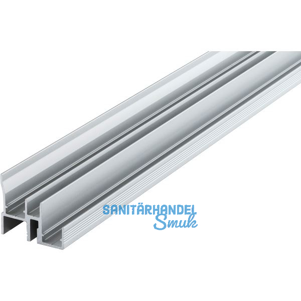 HAWA Combino/Clipo H FS Doppelf�hrungsschiene gelocht auf Ma�, Alu eloxiert