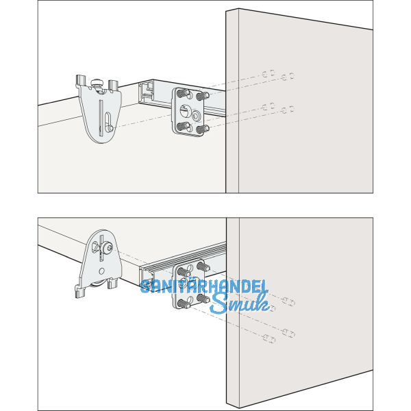 HAWA Regal - B H(SP) FS Beschl�gegarnitur 1200 x 2000, 1 t�rig