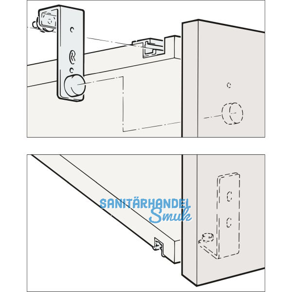 HAWA Regal - A 25 H FS Beschl�gegarnitur 1200 x 2400, 1 t�rig