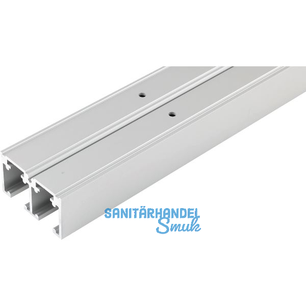 HAWA ORDENA 70/P - 70/F Doppellaufschiene gebohrt 6000 mm auf Ma�, Alu eloxiert