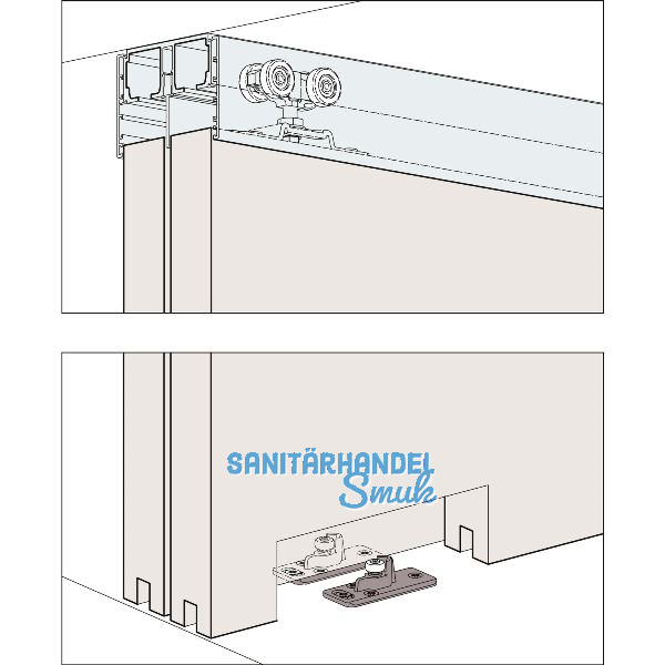 HAWA DIVIDO 100 H Beschl�gegarnitur, 1200 x 2400 mm
