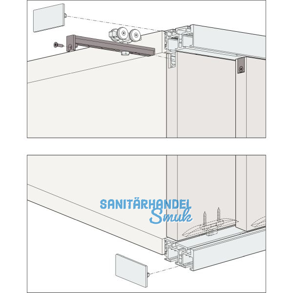 HAWA Regal - C 26 HM IS - Schiebet�rbeschlag Innenfront, 1 T�r