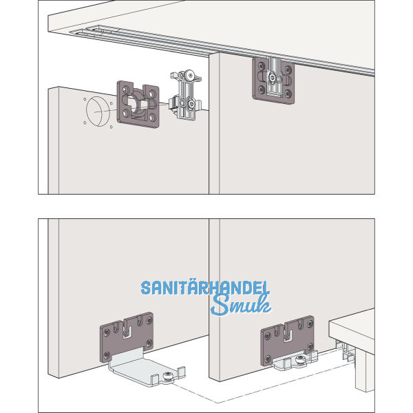 HAWA Clipo 26 H MS - Beschl�gegarnitur 1000 x 2200, 2 t�rig