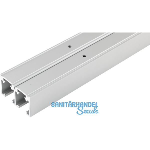 HAWA ORDENA 70/P - 70/F Doppellaufschiene gebohrt 2500 mm, Aluminium eloxiert
