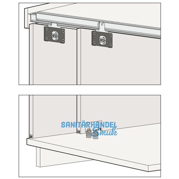 HAWA Combino 35 H IS Schiebet�rbeschlag Innenfront, 2-t�rig