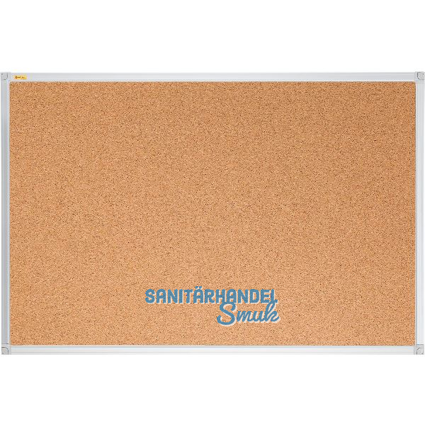 Korkwandtafel 900 x 600 mm braun, Alurahmen silber eloxiert