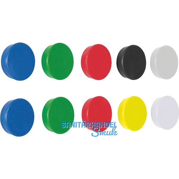 Haftmagnete D32 mm Set � 10 St�ck bunt sortiert