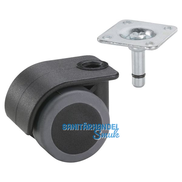 D�RNER + HELMER Doppel-Lenkrolle Container TPE 35 mm 70 kg