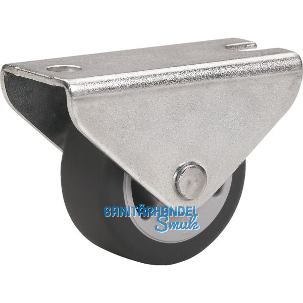 D�RNER + HELMER Bockrolle TPE-Lauffl�che 25 mm 30 kg Platte