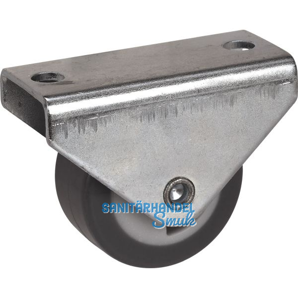 D�RNER + HELMER Bockrolle TPE-Lauffl�che 30 mm 35 kg Platte