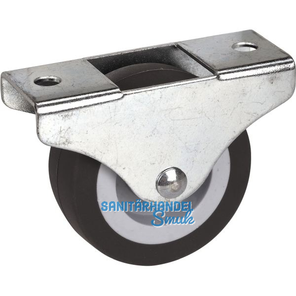 D�RNER + HELMER Bockrolle TPE-Lauffl�che 50 mm 55 kg Platte