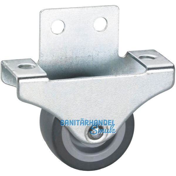 D�RNER + HELMER Bockrolle TPE-Lauffl�che 38 mm 55 kg Platte oben/seitlich