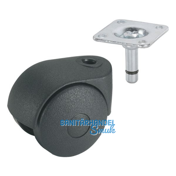 D�RNER + HELMER Doppel-Lenkrolle One 40 mm 20 kg Platte