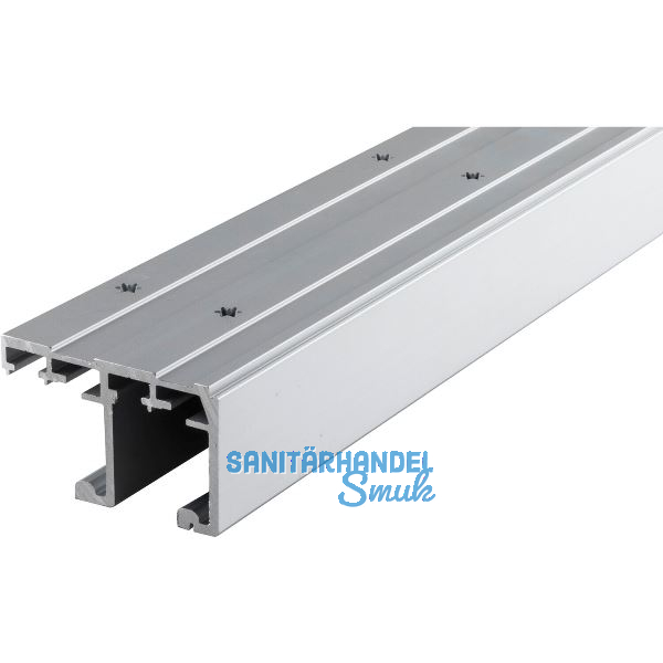 HAWA Combino 65 H IS/MS Doppellaufschiene gelocht, 2500 mm, Aluminium eloxiert