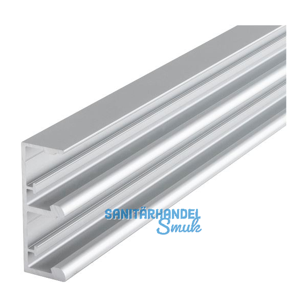 HAWA Combino Doppellaufschiene 50 H MS/FS ohne D�mpfeinzug 2500 mm, Alu eloxiert