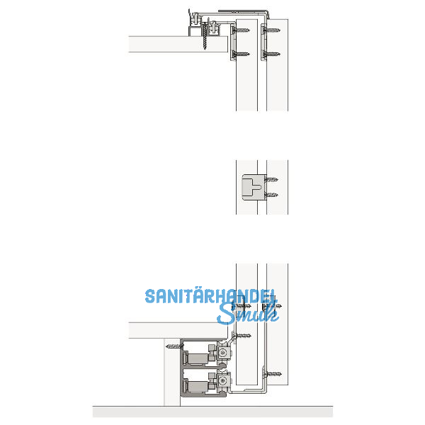 HAWA Combino 50 H FS Beschl�gegarnitur 1400 x 2400 x 19, 2 t�rig