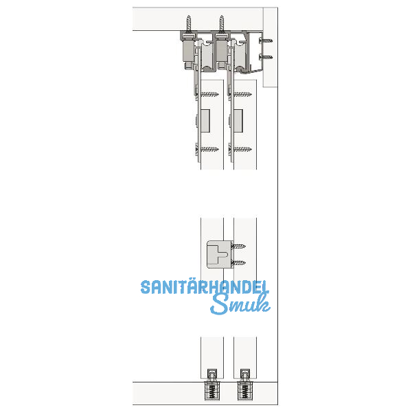 HAWA Combino 65 H IS Schiebet�rbeschlag Innenfront, 2-t�rig