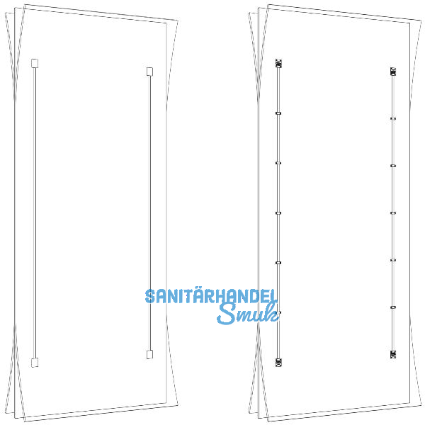 HAWA Ausrichtbeschlag, Alu schwarz eloxiert, T�rh�he 2040 - 2600 mm
