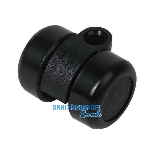 Doppel-Lenkrolle Mini hart Kunststoff schwarz 36 mm 50 kg