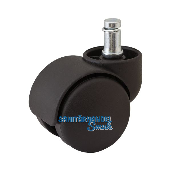 Doppel-Lenkrolle Office hart Kunststoff 50 mm 50 kg Bundstift