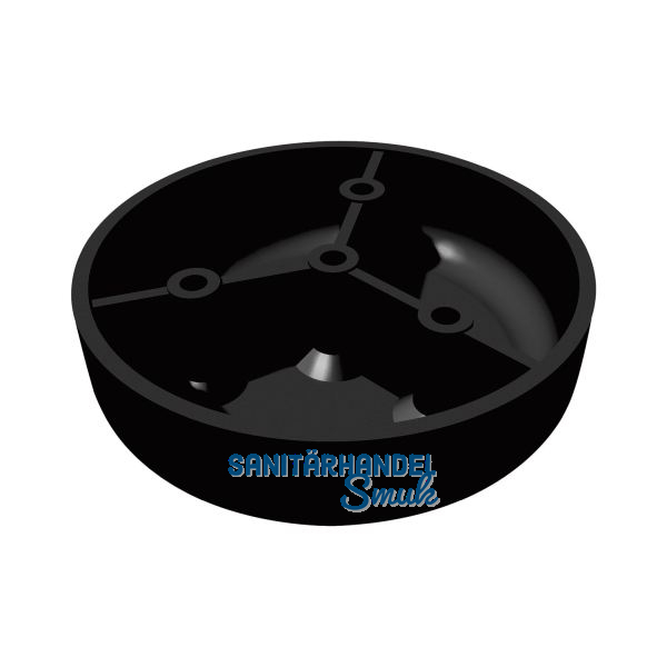 M�belgleiter starr-4 Schraubl�cher � 80 mm, H�he 22 mm, Kunststoff schwarz