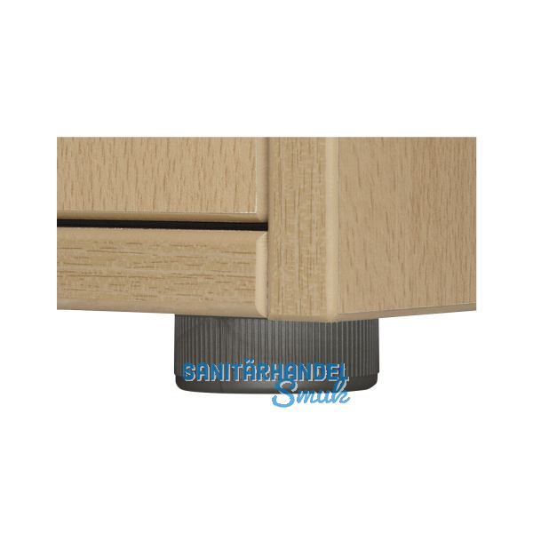 M�belgleiter verstellbar-Anschraubplatte � 50 mm, Kunststoff schwarz