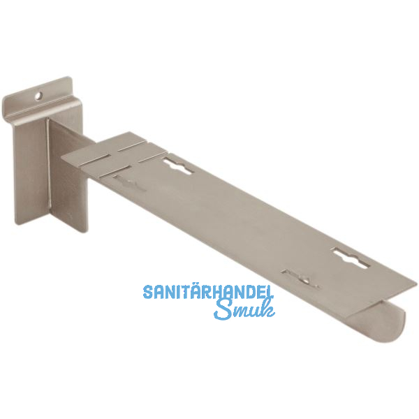 Konsole Arkwall f�r Holz- und Glastablare 90 mm Stahl vernickelt matt