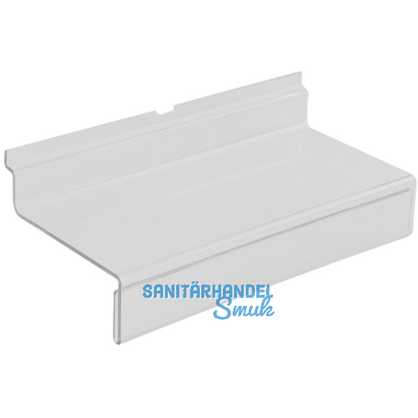 Ablage Arkwall Plexi gerade 250 x 100 mm, Plexiglas
