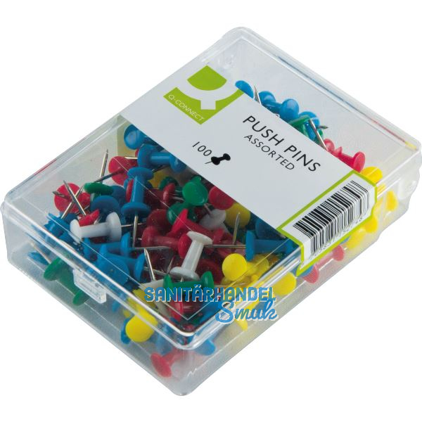 Pinnwandnadeln 100 St�ck Kunststoff bunt sortiert
