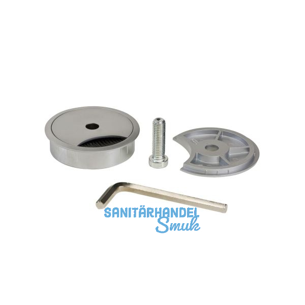 CONFURN Befestigung mit Kabeldurchf�hrung Quatro, Bohr � 80,Zamak verchromt matt