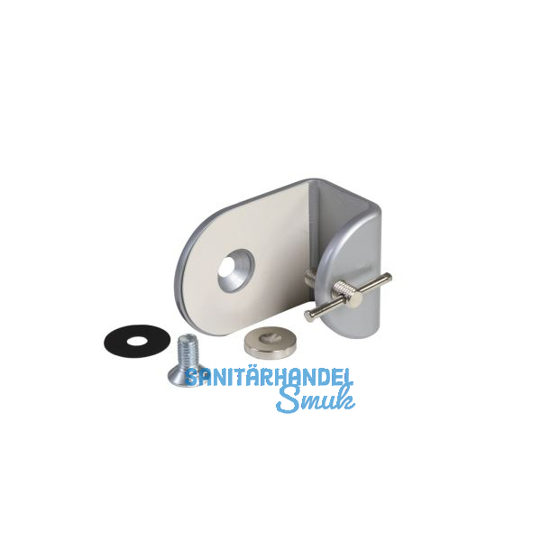 CONFURN Klemmbefestigung Quatro, Zinkdruckguss silber lackiert (RAL 9006)