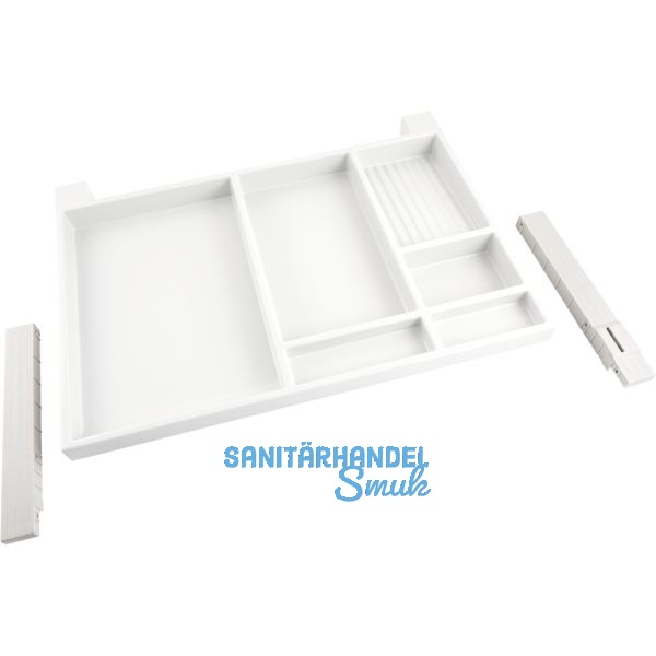 Utensilien-Auszug Ninka, Breite 566 mm, H�he 36 mm, Polystyrol wei�grau