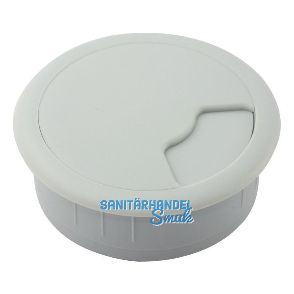 CONFURN Kabeldurchgang rund, Einbau � 60 mm, Kunststoff hellgrau