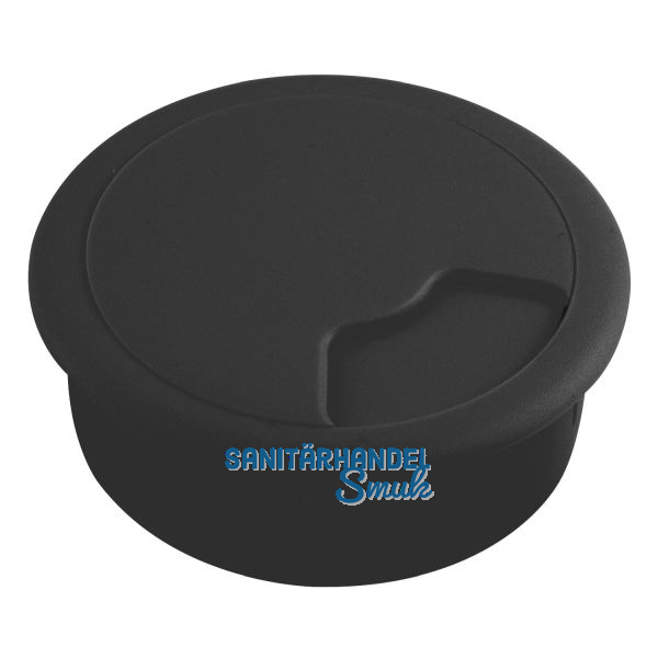 CONFURN Kabeldurchgang rund, Einbau � 80 mm, Kunststoff schwarz