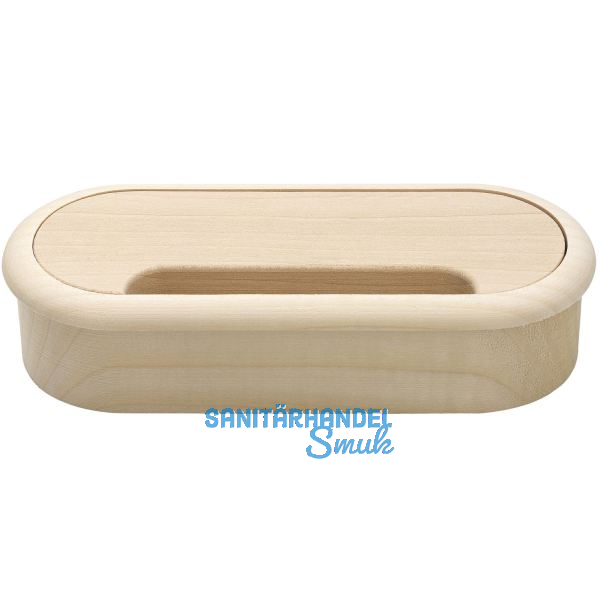 Kabeldurchgang oval, Holz, 57 x 143 mm, Ahorn roh