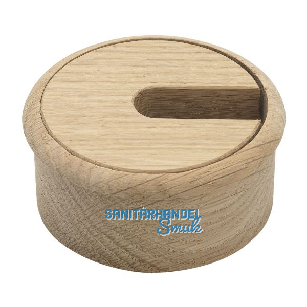 Kabeldurchgang rund, Holz, Eiche roh