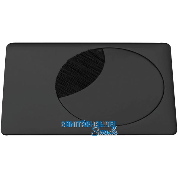 CONFURN Kabeldurchgang eckig, mit Staubschutzb�rste, Zamak schwarz matt