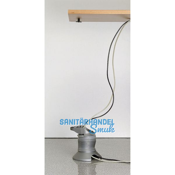 CAMAR Kabelkanal Prisma, Bodenplatten � 150 mm Spiral � 90 mm, Kunststoff silber