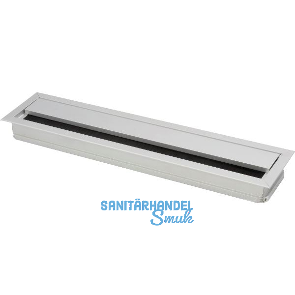 Kabeldurchgang eckig mit Staubschutzb�rste, 350x70x25 mm, Aluminium eloxiert